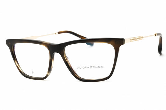 Victoria Beckham VB2663 - Striped Khaki Havana/Clear Demo Lens