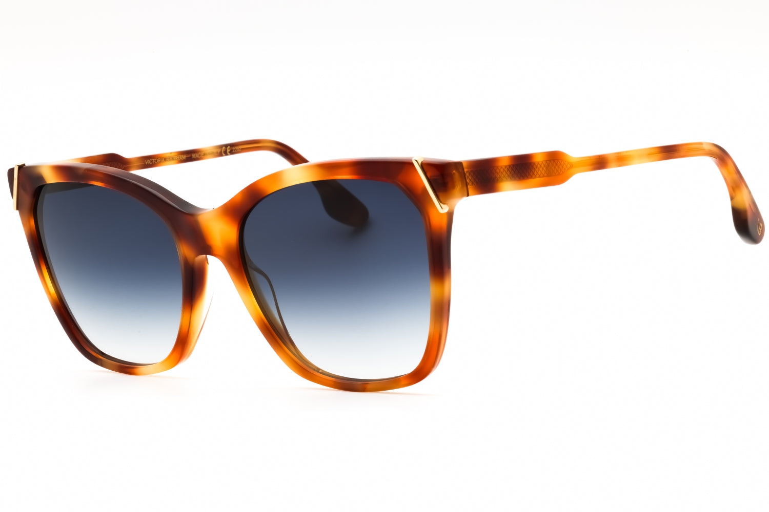 Victoria Beckham VB640S - Amber Tortoise/Blue Gradient
